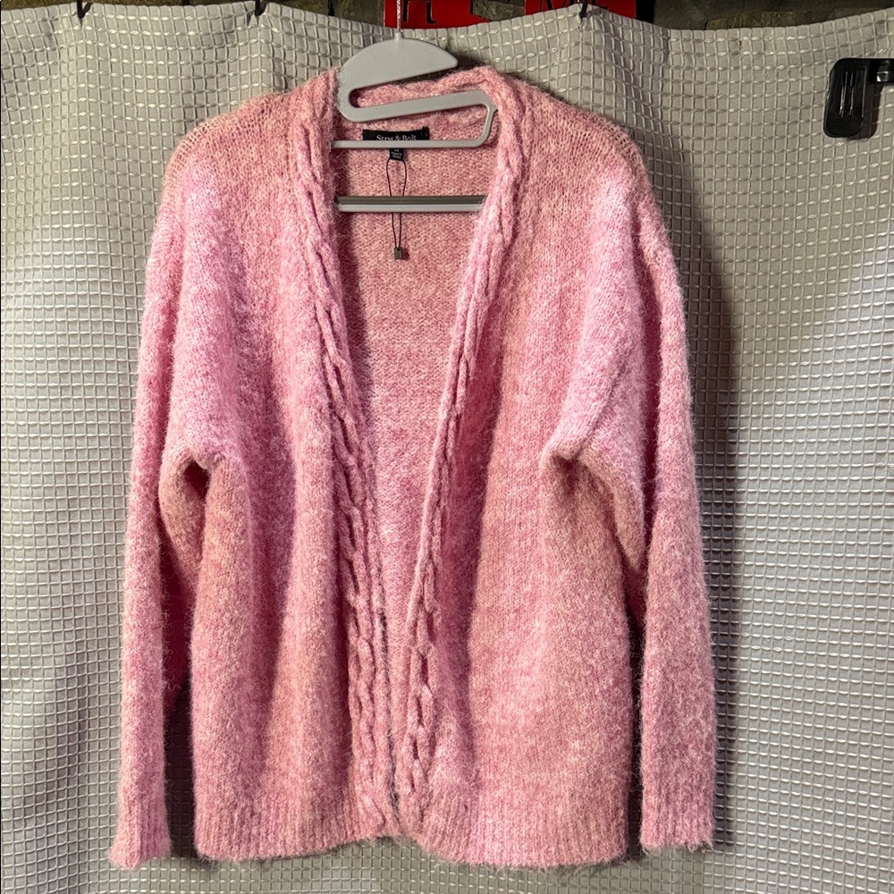 Cozy Pink Cardigan Sweater